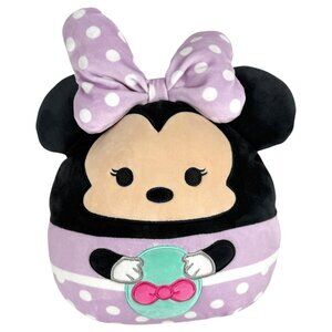 Disney Minnie Mouse Squishmallow Plush 10" Lavender Purple Polka Dot Toy